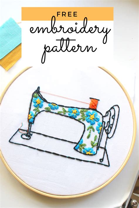 Free Embroidery Pattern With Instructions Floral Sewing Machine