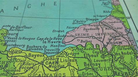 1936 Vintage West France Map Etsy