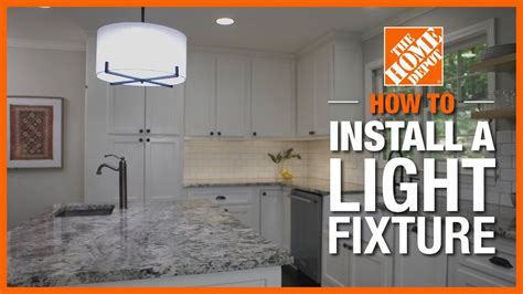 How To Install A Light Fixture The Home Depot Youtube