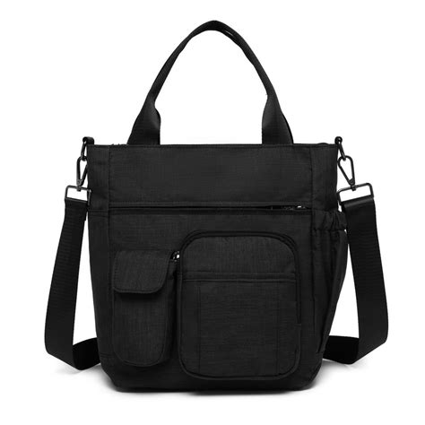 Lb6923 Kono Multi Compartment Tote Shoulder Bag Black