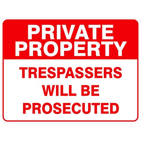 Private Property Trespassers Will Be Prosecuted Discount Safety Signs