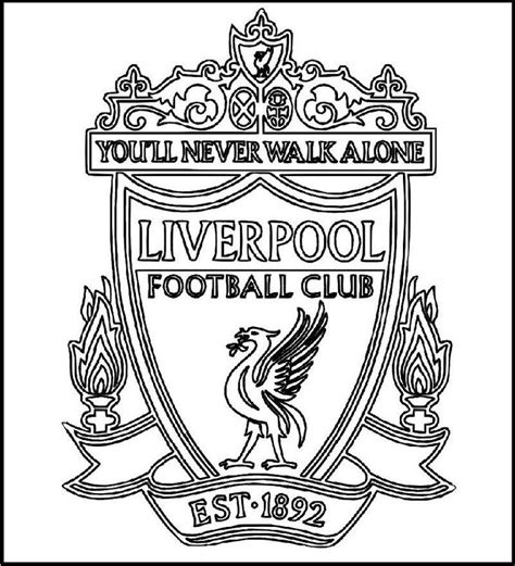 Fussball ausmalbilder wappen print juventus logo soccer coloring pages or. Liverpool Football Club Logo Coloring Printable Picture ...