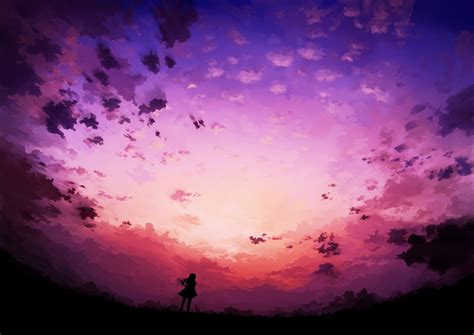Anime Fantasy Art Sunset Wallpapers Hd Desktop And