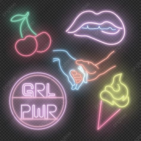 Girly Neon Signs Girl Neons Girl Power Png Transparent