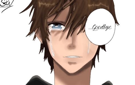 Sad Anime Boy Goodbye By Monkeyddante On Deviantart