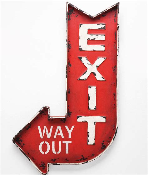 Exit Street Sign By I Love Retro