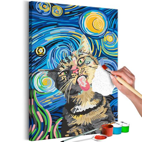 Tableau à Peindre Soi Même Freaky Cat