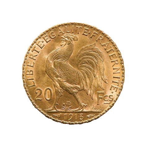 France 20 Francs Rooster Gold Coin 1901 1914 Golden Eagle Coins