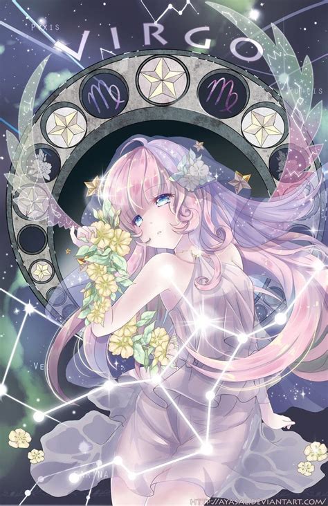 Anime Zodiac Signs Girl Anime Zodiacs Virgo Art Constellations Art