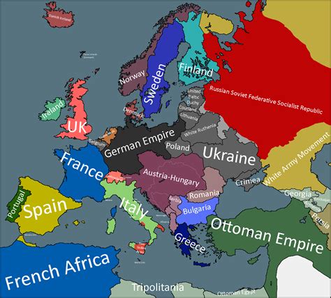 Map Of Europe If The Central Powers Won World War 1 Imaginarymaps