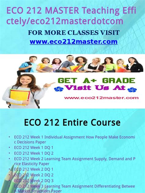 Eco 212 Master Teaching Effectively Eco212masterdotcom Pdf Price