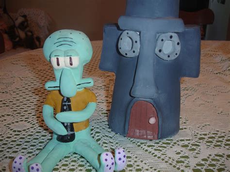 Squidward And His Home Made Of Clay Squidward Clay Projects Spongebob Stuff To Do Doodles