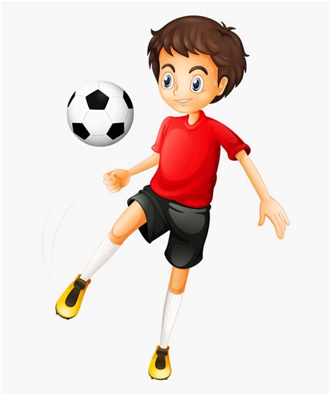 A Boy Playing Football Clipart Boy Is Playing Football Background