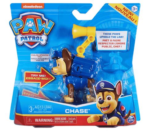 New Paw Patrol Chase Action Pack Pup Talking Chase On Uniforms Toy