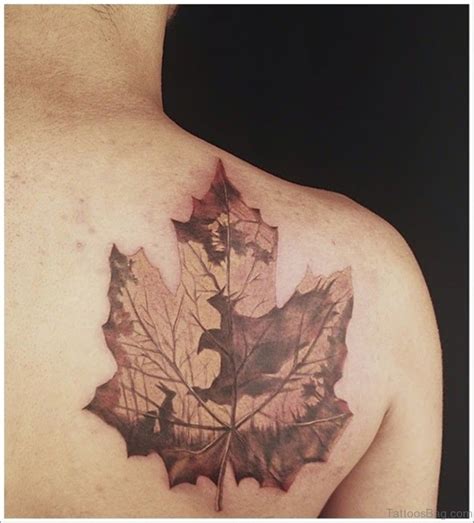 62 Attractive Leaves Tattoos For Shoulder