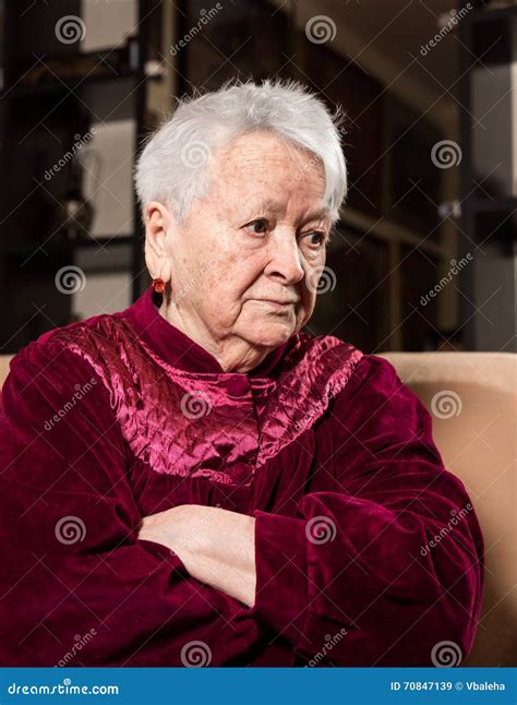 Old Sad Woman Stock Image Image Of Person Thoughtful 70847139