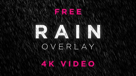 Free Rain Overlay Video Loop K Youtube