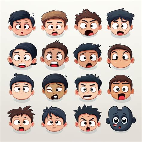 Premium Vector Vector Of Cartoon Face Expression 2d Flat Stylize 250