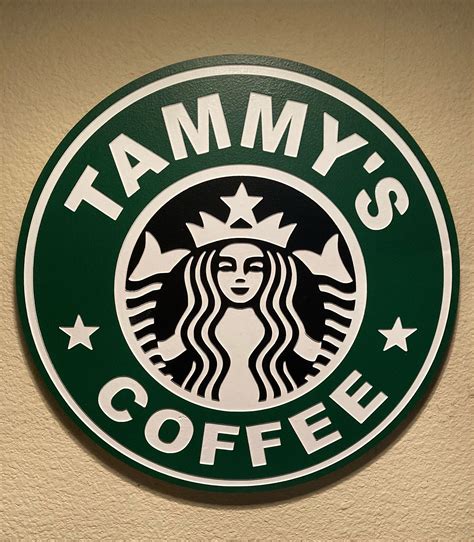 Personalized Starbucks Coffee Sign For Kitchen Dinette Bar Etsy