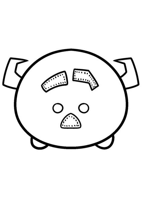 disney tsum tsum para colorear sullivan monstros Tsum tsum para