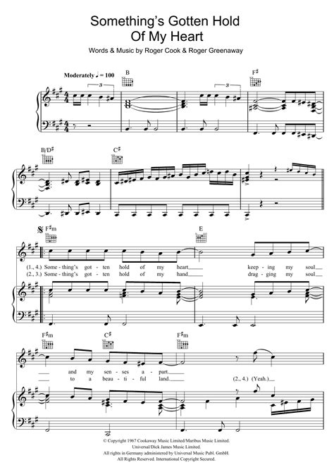 Somethings Gotten Hold Of My Heart Sheet Music Gene Pitney Piano