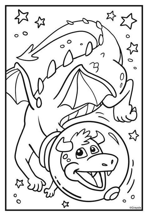 Cosmic Cats Dragon Pal On Coloring Pages Crayola