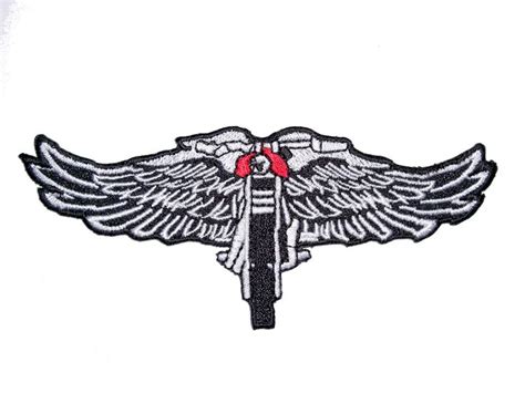 Angel Wings On A Motorcycle Embroidered Biker Patch Biker Patches