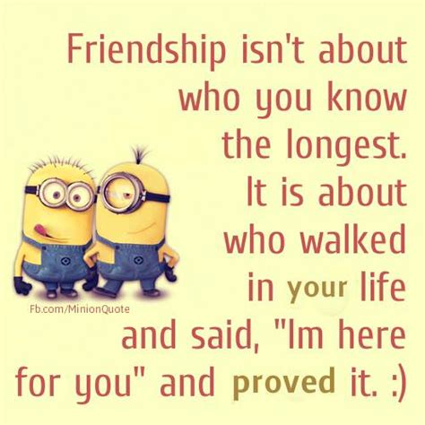 Friendship minion quote pictures, photos, and images for facebook, tumblr, pinterest, and twitter these pictures of this page are about:minion funny friend quotes. Joke for Sunday, 21 February 2016 from site Minion Quotes ...