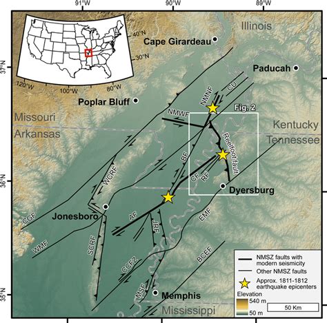 Overview Of The New Madrid Seismic Zone And Major Structures In The