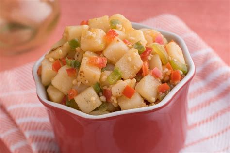 I made them with o'brien potatoes and i add some velveeta cheese to make the a little more cheesy!!! Roasted Potatoes O'Brien, USDA | Healthy School Recipes