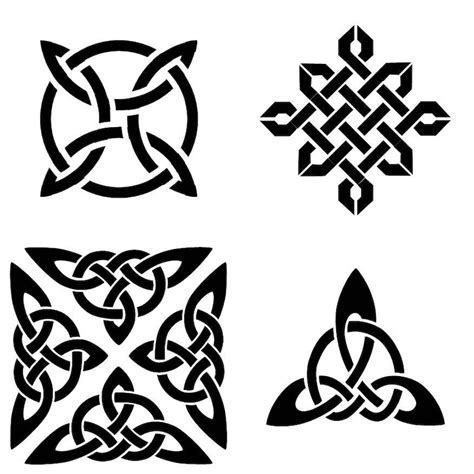 Four Classic Celtic Knot Stencils Etsy