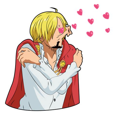 One Piece Sanji Fall In Love Sticker Sticker Mania