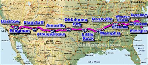 Interstate 40 Mile Marker Map Time Zones Map World
