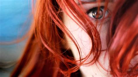 X Redhead Green Eyes Face Closeup Necks Depth Of Field Stoya