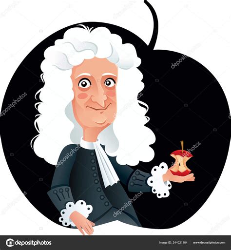 He was one of the smartest people around. Caricatura Vector Isaac Newton — Vector de stock ...