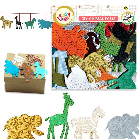 Thick Assorted Colourful Assorted Animal Shaped Paper Cutouts Kidsy Winsy