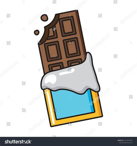 Bitten Chocolate Bar Pop Art Element Vector Illustration Ad Affiliate Bar Pop Bitten