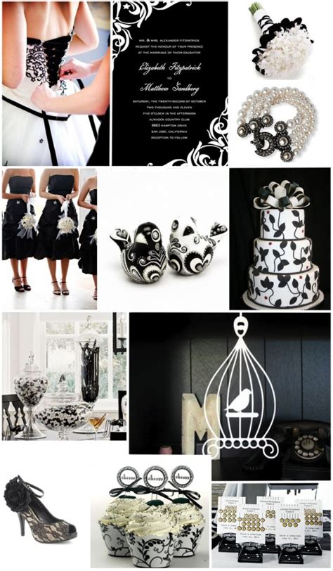 Black And White Inspiration Board An Elegant Affair Alice In