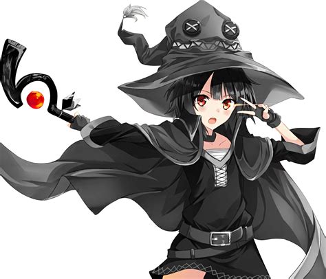Megumin With A Black Themed Outfit Rkonosuba