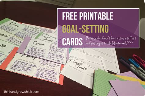 That could be a goal in itself, or maybe it is just one objective to fulfill your goal to adopt a healthy lifestyle in the next two years. Got Goals? Here's Some Free Printable Goal-Setting Cards | Free goal printables, Goal setting ...