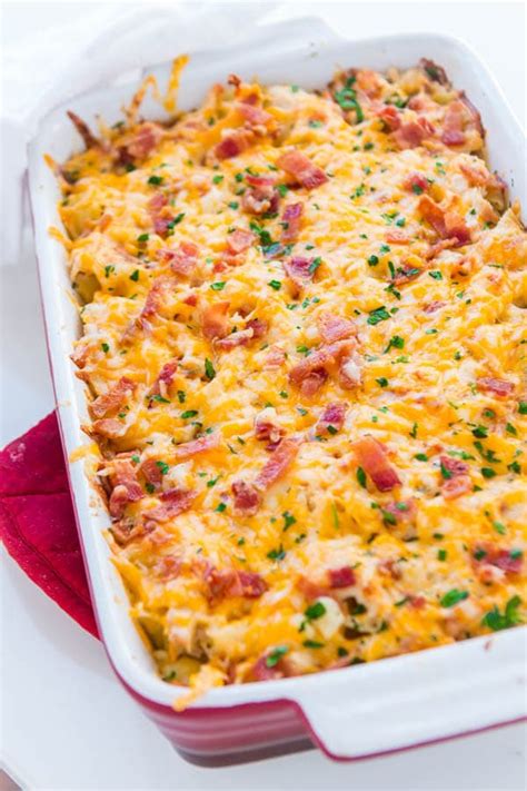 Mix the two cheeses together. Cheesy Chicken Bacon Ranch Casserole + Video - Oh Sweet ...
