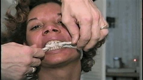 YR OLD STEP MOM GETS MOUTH STUFFED WITH SPONGE CLEAVE GAGGED HANDGAGGED ROPE GAGGED TIT