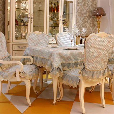 Tablecloths, placemats, napkins, table runners, napkin rings & chair covers are all available here. Top grade fashion dining table cloth chair covers cushion ...