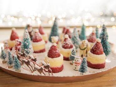 Cheery Cheesecake Santa Hats Recipe Ree Drummond Food Network