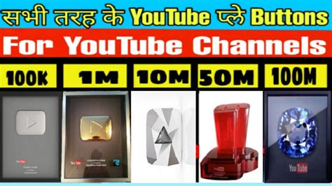 All Types Of Youtube Play Button Explained In Hindi Youtube New Play