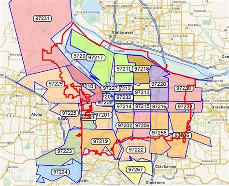 A Complete List Of Portland Zip Codes And Map Bklyn Designs