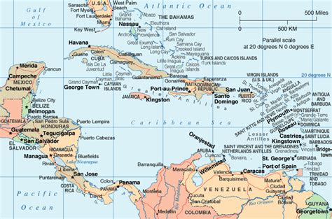 Map Of Caribbean Free Printable Maps