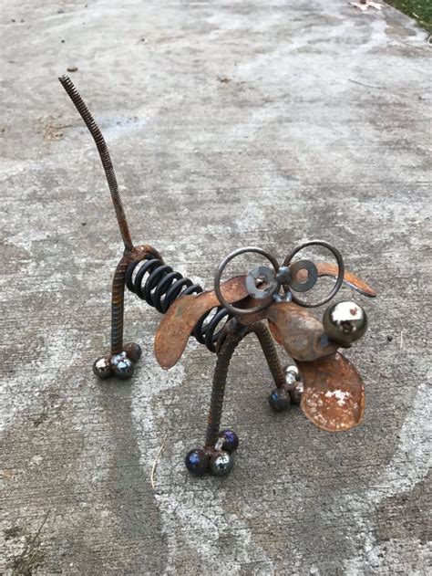 Small Spring Dog Etsy Scrap Metal Art Metal Sculpture Wall Art