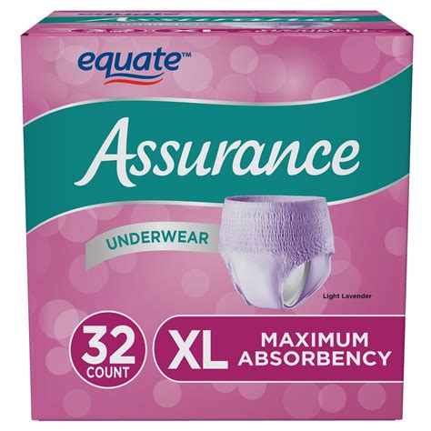 Assurance Incontinence Disposable Underwear Women Adult Diaper 32 Ct