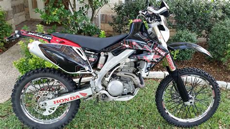 Large fuel tank, speedometer ready to roam the streets. Sold - 2006 Honda CRF450X, street legal, Rekluse, lots of ...